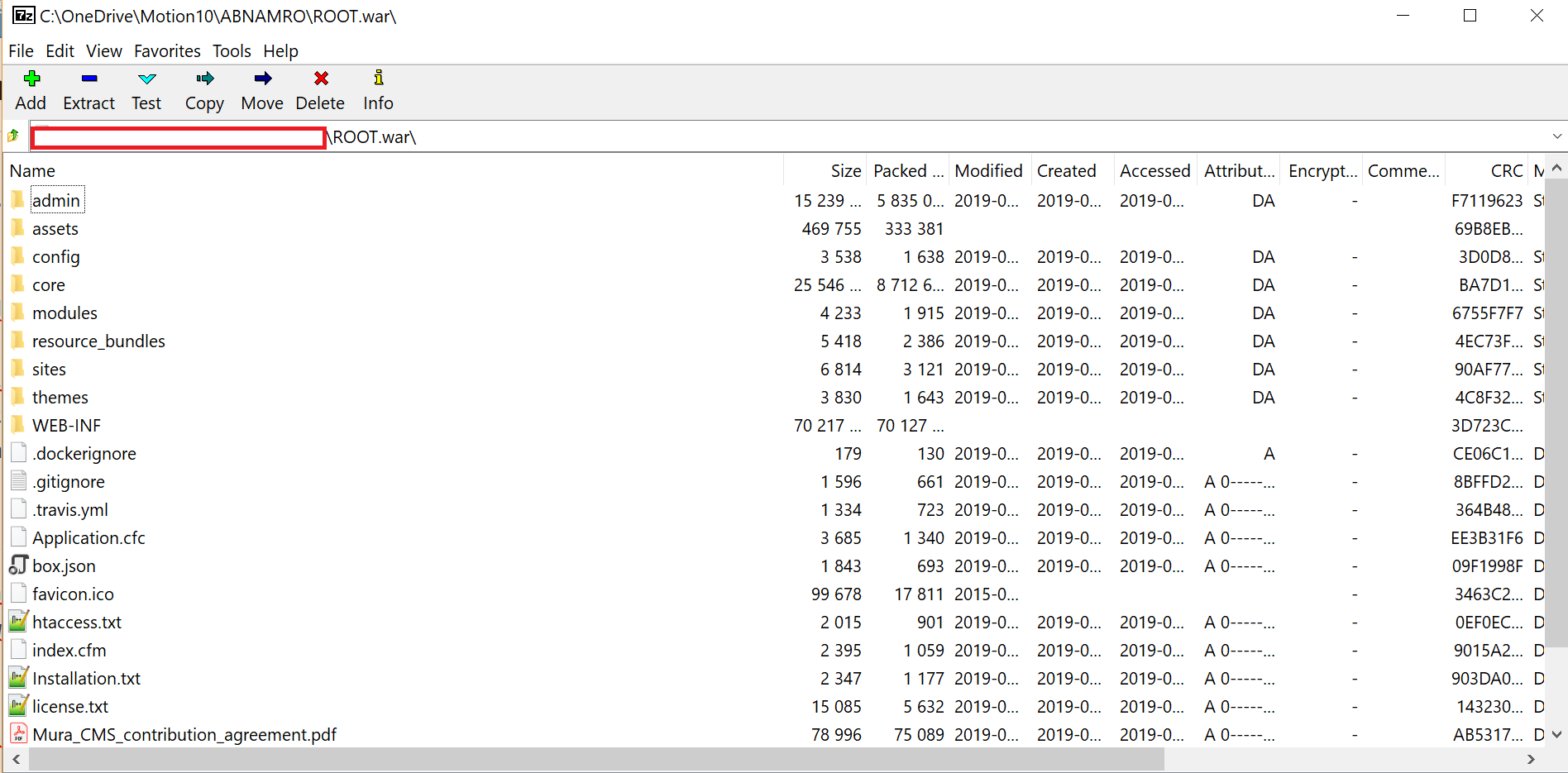 ROOT.war file after merging in Mura CMS